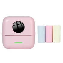 Mini Imprimante Bluetooth Thermique Avec Papier Couleur Pour Étudiants Rose YONIS