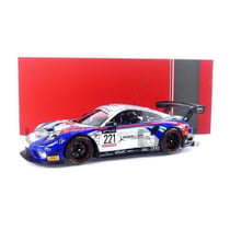 Voiture Miniature de Collection - IXO - Porsche 911 GT3 R - 1/18 - Spa 2022 - Bleu / Gris / Rouge