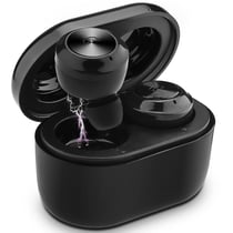 Ecouteurs Bluetooth 5.0 Sans Fil Avec Boîte De Charge Magnétique Noir Haute Qualité Noir YONIS