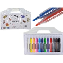 Lot de 12 feutre marqueurs acryliques colorés dans un étui