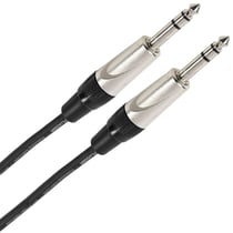 Plugger, câble stéréo guitare instrument Jack TRS mâle 6,35mm / Jack TRS mâle 6,35mm.