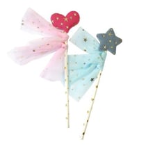Cake toppers cœur et étoile (x 2)