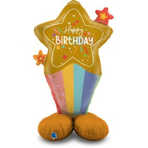 Ballon Géant Etoiles Happy Birthday