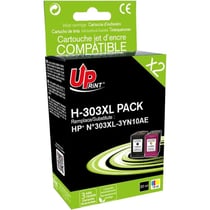 Cartouches d'encre - Compatible HP303XL - 1 x noir + 1x couleur - Uprint