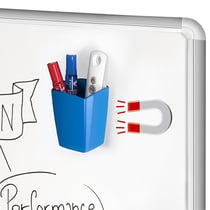 Pot à crayons magnétique à aimanter bleu océan Gloss - CEP