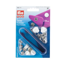 Bouton pression Prym Jersey - Rond - Plastique - Référence 390171 - Blanc nacré - 12 mm