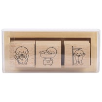 Tampon en bois Naissance 3 pièces