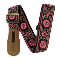 GROOVIT® – Sangle Jacquard Pétales Fuchsia / Édition Métal