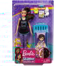 Coffret barbie skipper babysitter avec lit - mattel - ghv88 - poupees et accessoires