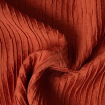 Tissu Lyocell plissé uni Terracotta