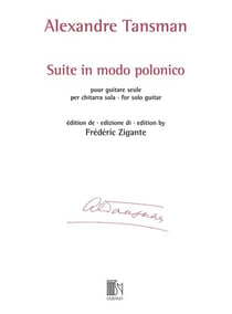 Partition musicale - Suite in modo polonico - Alexandre Tansman - Pour guitare seule