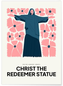 Affiche Rio Statue du Christ Rédempteur | A3 : 29,7x42cm