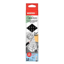 Crayon graphite KORES - Triangulaire - HB - Bois de tilleul - Lot de 12