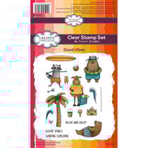 Tampons transparents - Animaux en vacances - 19 clear stamps - Creative Expressions