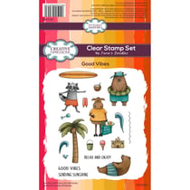 Tampons transparents - Animaux en vacances - 19 clear stamps - Creative Expressions