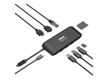 PORT Connect Station d'accueil 4K USB-C 100W pour 7 périphériques noire