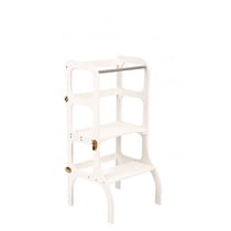 Tour d'apprentissage – table "Step'n'Sit". white / fermoirs dorés - Ette tete - Blanc