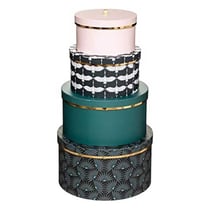 5 boîtes gigognes rondes en carton 9 x 16,5 cm à 19 x 35,5 cm