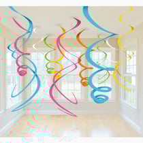 12 Guirlandes Spirales 5 couleurs