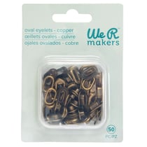 50 oeillets ovales cuivrés - We R- pour perforatrice à oeillets ovales