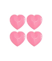 Carte de 4 boutons cœurs – 15 x 15 mm – Rico Design Rose