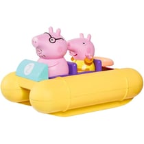 Pull go le pedalo de peppa pig avec papa pig - figurine peppa le cochon - jouet de bain - tomy