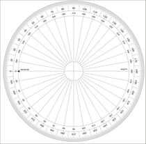 Rapporteur cercle entier degrés Ø 30 cm