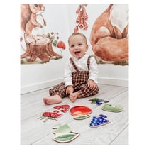 Puzzles en Bois de Fruits - Ensemble de 4 Énigmes à 2 Pièces pour Enfants