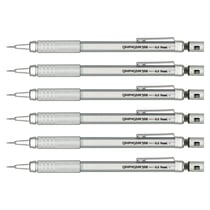 Lot de 6 porte-mines PENTEL Graphgear 500 - Mine 0,5 mm - Argent