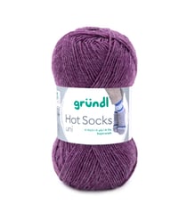 Laine à chaussettes à tricoter HOT SOCKS UNI - Grundl - certifiée Oeko-Tex 60 Violet