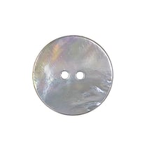 Bouton en nacre rond gris clair