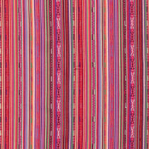 Tissu Jacquard Mexicain Rayé sur fond Rose fuchsia