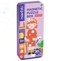MierEdu BOÎTE DE PUZZLE MAGNÉTIQUE voyage: ARTISTE 9x3,3x20,3cm, contient 2 scènes et plus de 30 pièces de puzzle magnétiques, dans une boîte en métal, 3+