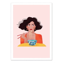 Affiche 30x40 cm - Noodle girl - Maja Tomljanovic