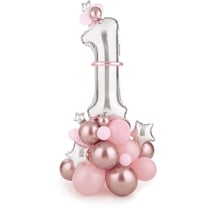 Kit Arche de Ballons 1 An - Rose
