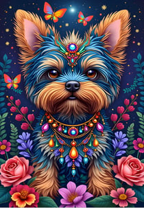 Puzzle 1000 pièces - Le Chien au Pays des Fleurs - Alipson Puzzle