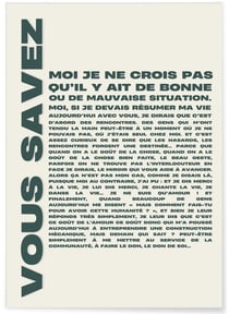 Affiche 'Vous savez... 2' | A3 : 29,7x42cm