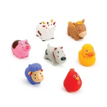 Jouets de Bain Aspergeurs 7 Animaux de la Ferme - Amusement Aquatique pour Bébé