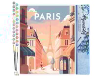 Peinture par Numéro Figured'Art Affiche Vintage Paris - Activité Manuelle Kit de Loisir Créatif DIY Numéro d'Art Complet - 40x50cm sans châssis en bois