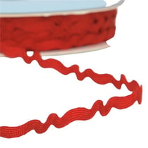 Bobine 25m serpentine asymétrique 8mm Rouge