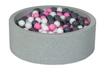 Piscine à balles Aire de jeu + 450 balles blanc,rose clair,gris - Velinda