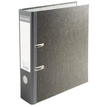 Classeur à levier papier marbre gris dos de 80mm - dos couleur - A4. - Gris-dos gris - x 20 - Exacompta