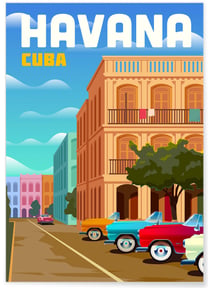Affiche Cuba La Havane | A3 : 29,7x42cm