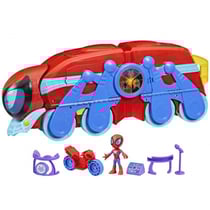 Coffret spidey et ses amis : le quartier general arachno-mobile 63 cm 2 en 1 - camion transformable - jouet garcon