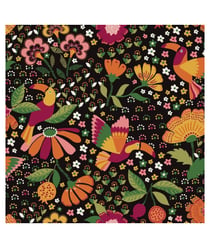 Tissu coton toucans de 150 cm de largeur 0 Noir vendu par 50 cm