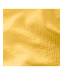 Tissu Double Gaze de coton gaufrée de 130 CM de largeur 47 Jaune vendu par 50 cm