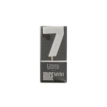 Bougie argentée pailletée chiffre 7