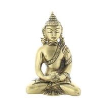 Statuette Bouddha Dhyana Mudra en Laiton doré mat 7,5 cm - Omsaé
