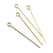 Clou / Tige à oeillet Doré Ø 0,6 mm x 35mm 15 pièces