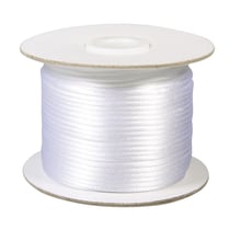 Cordon de satin, 2 mm rouleau 50 m, blanc